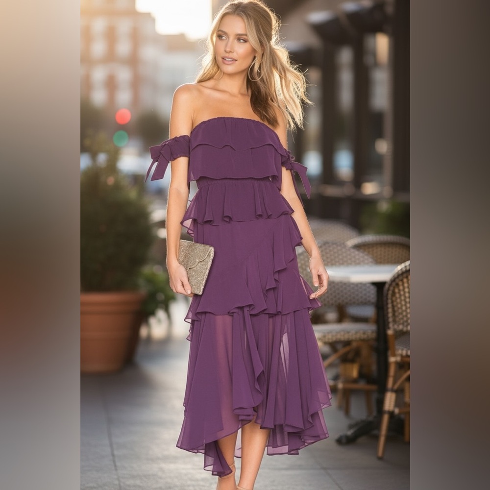 Revolve Misa Los Angeles Purple Dress XS - Picture 5 of 6